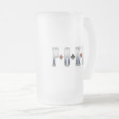 Poker frosted beer mok (Voorkant rechts)