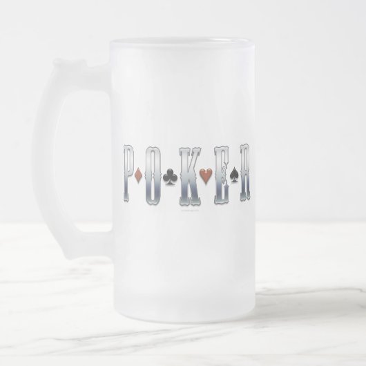 Poker frosted beer mok (Links)