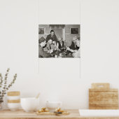 Poker Game, 1939. Oude foto Poster (Keuken)