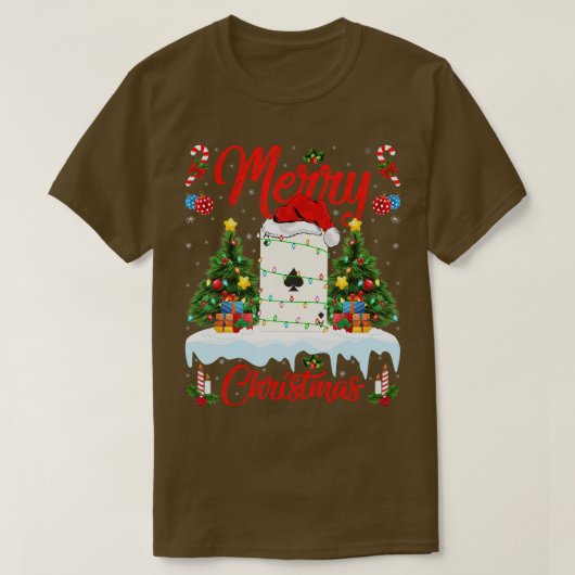 Poker Game Lights Xmas - kerstman kerstman T-shirt (Design voorkant)