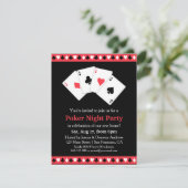 Poker Game Night Housewarming Feest Kaart (Staand voorkant)