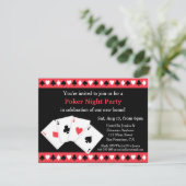 Poker Game Night Housewarming Feest Uitnodigingen (Staand voorkant)