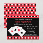 Poker Game Night Housewarming Feest Uitnodigingen (Voorkant / Achterkant)