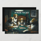  Poker Game Night Invitation Sjabloon Kaart (Voorkant / Achterkant)