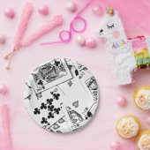 Poker Game-speelkaartje Papieren Bordje (Feest)