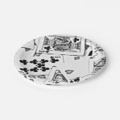 Poker Game-speelkaartje Papieren Bordje (Gekanteld)