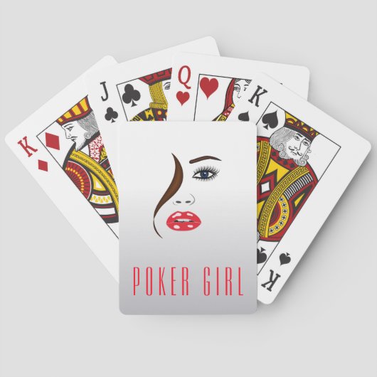 Poker Girl stijlvolle aangepaste fiets® speelkaart Speelkaarten (Achterkant)