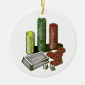 Poker gokspelen keramisch ornament (Voorkant)