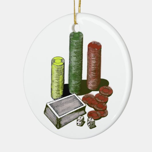 Poker gokspelen keramisch ornament (Links)