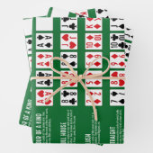 Poker Hand Ranking met Visuals Inpakpapier Vel (In situ)