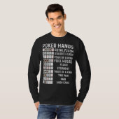 Poker Hands Cheat Card Casino Gam T-shirt (Voorkant volledig)