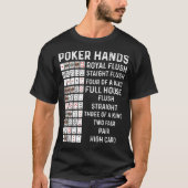 Poker Hands Cheat Card Casino Gam T-shirt (Voorkant)