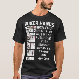 Poker Hands Cheat Card Casino Gam T-shirt