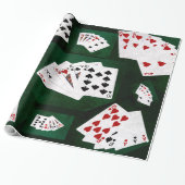 Poker Hands collage Cadeaupapier (Uitgerold)