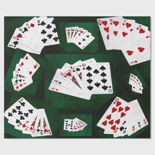 Poker Hands collage Cadeaupapier (Vlak)