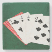 Poker Hands - Dead Man Hand Stenen Onderzetter (Voorkant)