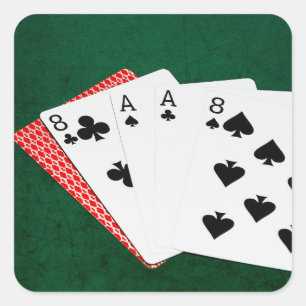 Poker Hands - Dead Man Hand Vierkante Sticker