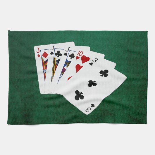 Poker Hands - Drie van een soort - Jack Theedoek (Horizontaal)