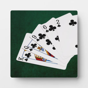 Poker Hands - Flush - Clubs Suit Fotoplaat