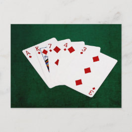 Poker Hands - Flush - Diamonds Suit Briefkaart