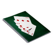 Poker Hands - Flush - Diamonds Suit Notitieboek (Rechterzijde)