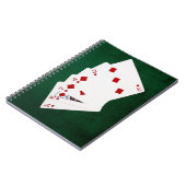 Poker Hands - Flush - Diamonds Suit Notitieboek (Linkerzijde)