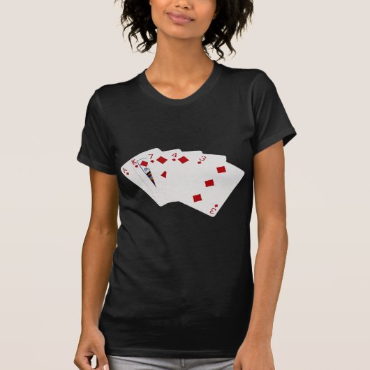 Poker Hands - Flush - Diamonds Suit T-shirt (Voorkant)