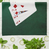 Poker Hands - Flush - Diamonds Suit Theedoek (Gevouwen)