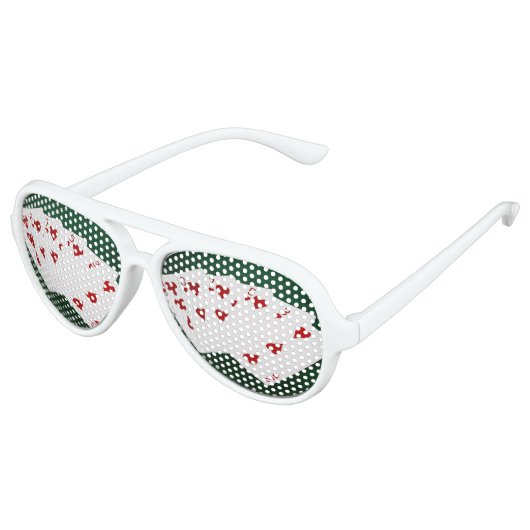 Poker Hands - Flush - Hearts Suit Aviator Zonnebril (Gekanteld)