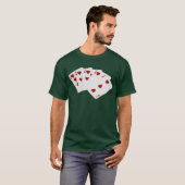 Poker Hands - Flush - Hearts Suit T-shirt (Voorkant volledig)