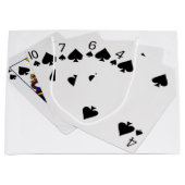 Poker Hands - Flush - Spades Suit Groot Cadeauzakje (Voorkant)