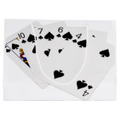 Poker Hands - Flush - Spades Suit Groot Cadeauzakje (Achterkant)