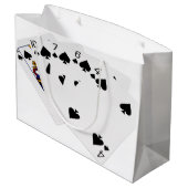 Poker Hands - Flush - Spades Suit Groot Cadeauzakje (Achterkant Gekanteld)