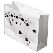 Poker Hands - Flush - Spades Suit Groot Cadeauzakje (Voorkant Gekanteld)