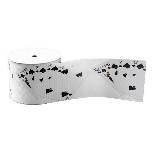 Poker Hands - Flush - Spades Suit Grosgrain Lint (Spoel)