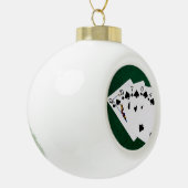 Poker Hands - Flush - Spades Suit Keramische Bal Ornament (Links)
