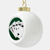 Poker Hands - Flush - Spades Suit Keramische Bal Ornament (Rechts)