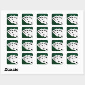 Poker Hands - Flush - Spades Suit Vierkante Sticker (Vel)