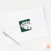 Poker Hands - Flush - Spades Suit Vierkante Sticker (Envelop)