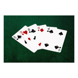 Poker Hands - Full House - Acht en vier Foto Afdruk
