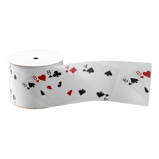 Poker Hands - Full House - Acht en vier Grosgrain Lint (Spoel)