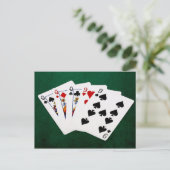 Poker Hands - Full House - Queen en Nine Briefkaart (Staand voorkant)