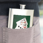 Poker Hands - Full House - Queen en Nine Heupfles (Voorbeeld)