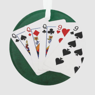 Poker Hands - Full House - Queen en Nine Ornament