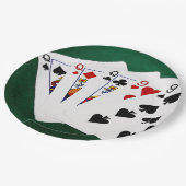 Poker Hands - Full House - Queen en Nine Papieren Bordje (Gekanteld)