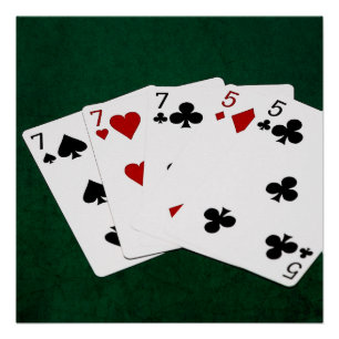 Poker Hands - Full House - Seven en Vijf Perfect Poster