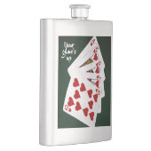 Poker Hands - Hearts Royal Flash. Je game is aan d Heupfles (Rechts)