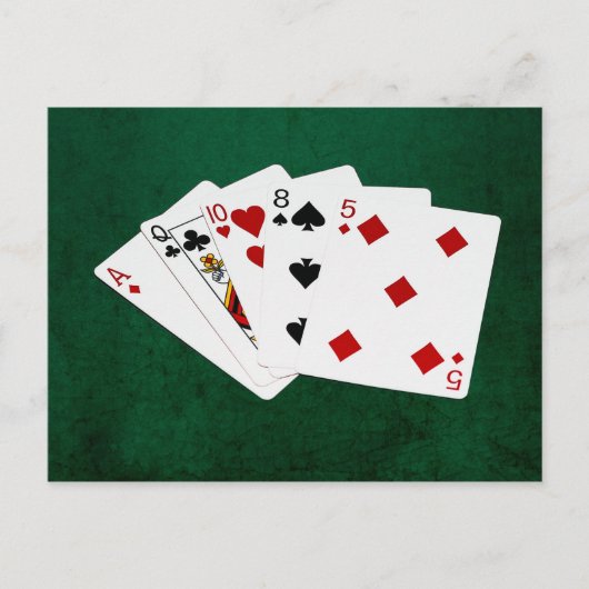 Poker Hands - High Card - ACE Briefkaart (Voorkant)