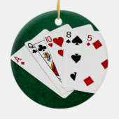 Poker Hands - High Card - ACE Keramisch Ornament (Achterkant)