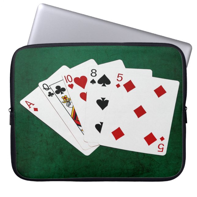 Poker Hands - High Card - ACE Laptop Sleeve (Voorkant)